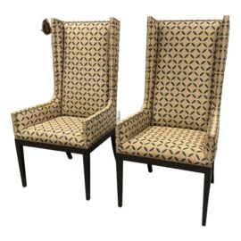 Artistic Frame Marcel Chairs + Henry Calvin Fabric, Pair. Original Price: $3,700