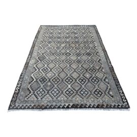 6ft 8in X 10ft Turkish Handwoven Wool Kilim Area Rug. Original Price: $1,400