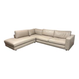 Design Within Reach Reid Timbre Prone Leather Corner Sectional. Original Price: $21,080