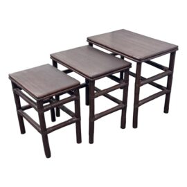 Vintage Asian Style Nesting Tables, Set of Three