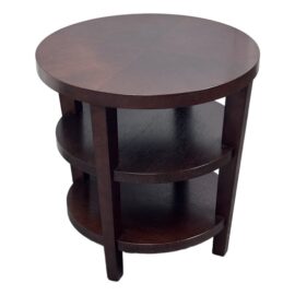 Contemporary Mahogany Finish Tiered Side Table