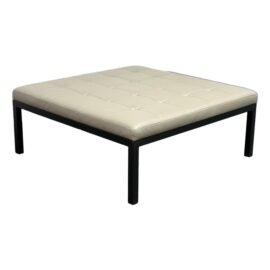Room + Board Ravella Tufted Leather Ottoman. Original Price: $1,400