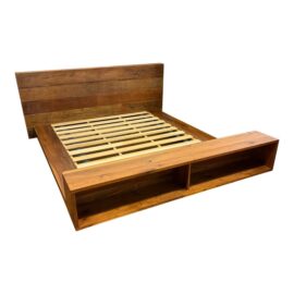 California King Crate & Barrel Atwood Bed-Frame + Bookcase. Original Price: $3,100