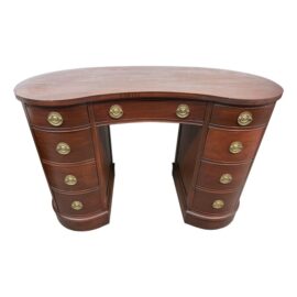 Vintage Kidney Shape Mahogany Desk