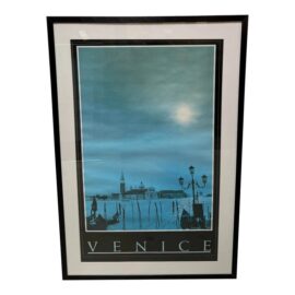 Vintage Venice Travel Poster, Framed