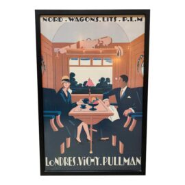 Vintage London to Vichy Travel Poster, Framed