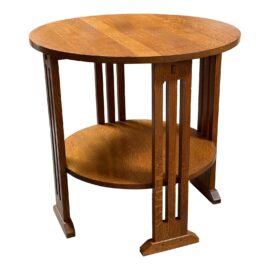 Stickley Furniture Mission Oak Round Side Table. Original Price: $3,200
