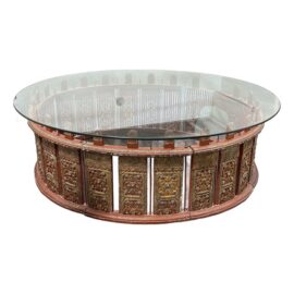 Antique Burmese Drum Circle Coffee Table