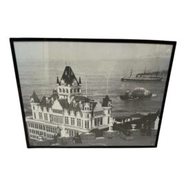 Vintage San Francisco Cliff House Black & White Photo, Framed