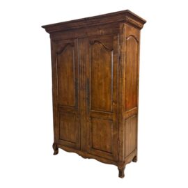 French Provincial Armoire With Crown Molding