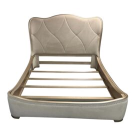 California King Caracole Adele Velvet Sleigh Bed Frame. Original Price: $3,200