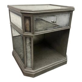 Restoration Hardware 1930's French Mirrored Open Nightstand. Original Price: $1,300