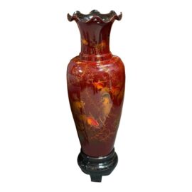 Vintage Vietnamese Lacquered Vase