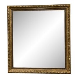 Refurbished Antique Mirror With Black Accented Border