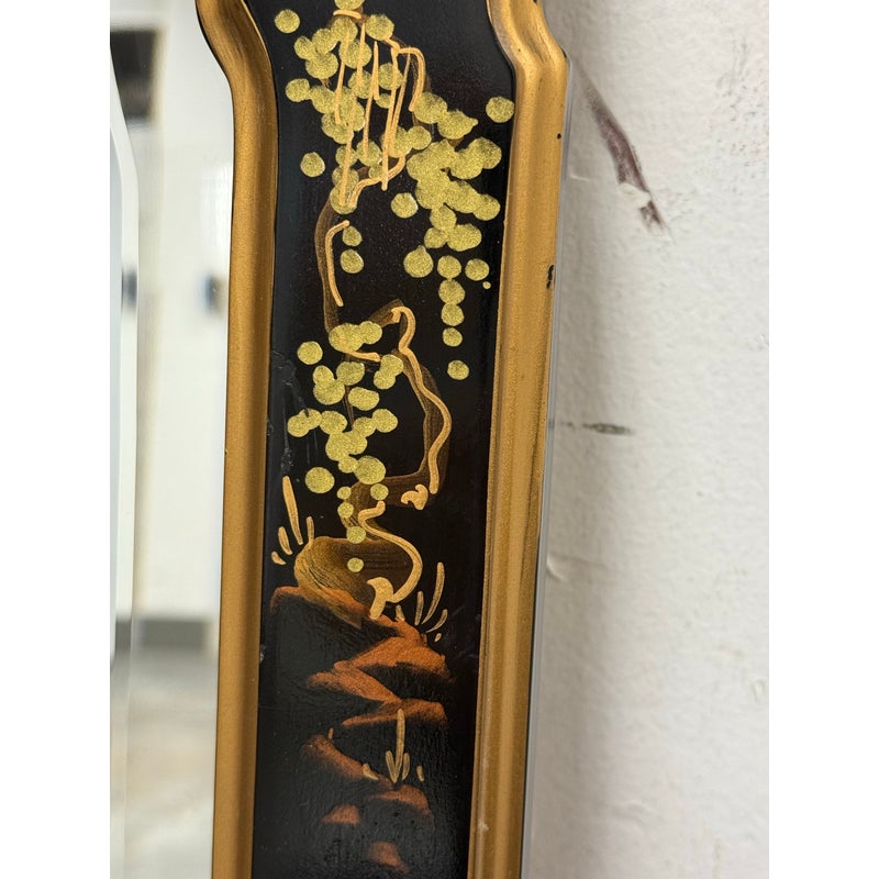 Carolina Mirror & Company Chinoiserie Black + Gold Lacquer Asian