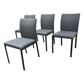 EQ3 Frank Charcoal Dining Chairs, Set of Four. Original Price: $1,600