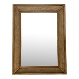 Interlude Home Lacquered Rattan Wall Mirror