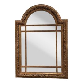 Régence Style Large Wood Carved Wall/ Leaning Mirror