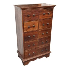 Vintage Indonesian Ten Drawer Chest of Drawers