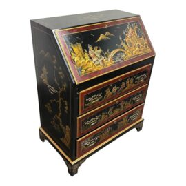 Maddox Colonial Georgian Design Vintage Chinoiserie Secretary Desk