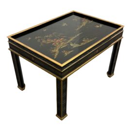 Heritage 'Sketchbook' Chinoiserie Black Lacquer Coffee Table