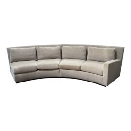 Aness for Sloan Miyasato Geneva Curved Two Piece Sectional Sofa. Original Price: $28,000