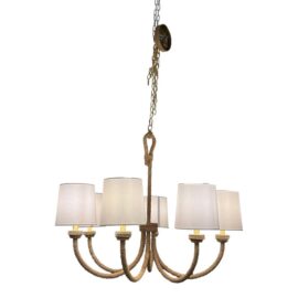 Regina Andrew Bimini Small Rattan Chandelier. Original Price: $1,450