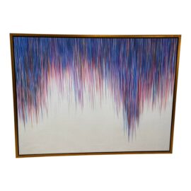 Cintia Garcia "A Line Is a Line" Canvas Print, Framed. Original Price: $550
