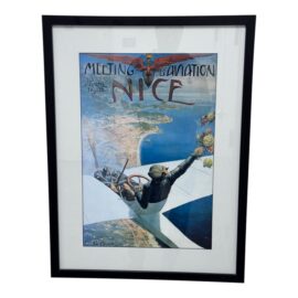 Charles Léonce Brossé "Meeting d'Aviation Nice" Poster, Framed
