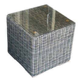 Terra Furntiure Sausalito Natural Wicker Outdoor Side Table. Original Price: $700