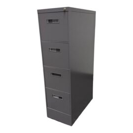 Gray Metal Filing Cabinet With Key