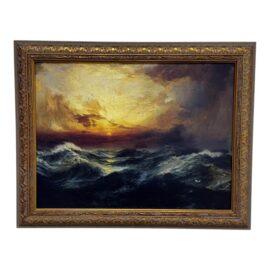 Thomas Moran "Sunset After the Storm" Framed Hudson River School Print