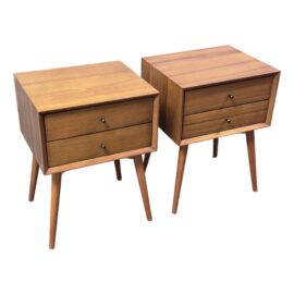 William-Sonoma for West Elm Kids Mid-Century Closed Acorn Nightstands, Pair. Original Price: $600