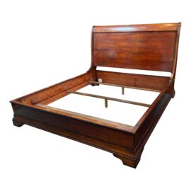 Eastern King Henredon Cavalier Louis Philippe Style Bed Frame. Original Price: $6,000