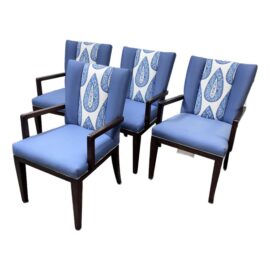 Barbara Barry for Henredon Paley Arm Chairs, Set of Four. Original Price: $16,908