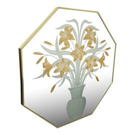 Robert Slimbach for Windsor Art Octagonal Tiger Lily Wall Mirror