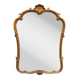 French Provincial Style Wall Mirror with Golden Finish
