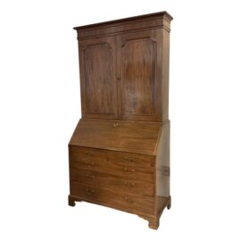 Antique American Black Walnut Two Piece Secretaire