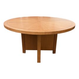 Natural Cherry Wood Finish With Marquetry Table