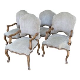 Kreiss Furniture Palazzo Arm Chairs, Set of Four. Original Price: $16,400