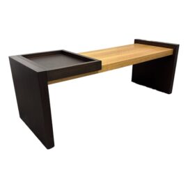 Custom Design Mahogany + Eucalyptus Coffee Table + Tray. Original Price: $3,300