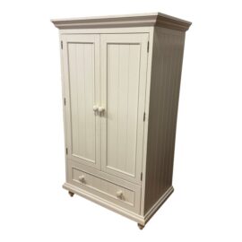 Pottery Barn White Children's Armoire With Hanging Rod, Shelves + Drawer