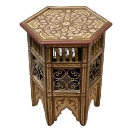Moroccan Style Hexagonal Side Table