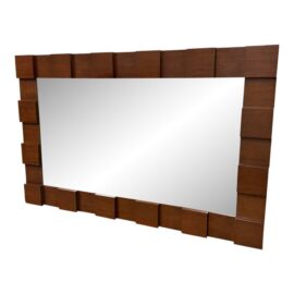 Splinter Design Vintage Mahogany Framed Wall Mirror. Original Price: $2,800