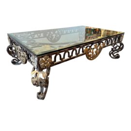 Kreiss Furniture Neoclassica Iron + Glass Coffee Table
