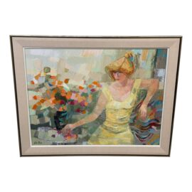 Hilda Pierce-Rubin "Girl With Red Hair" Oil Painting, Signed Artist Proof