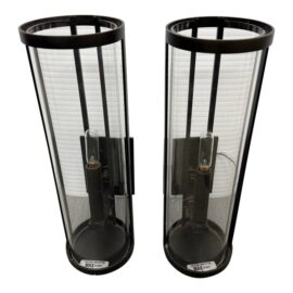 Darryl Carter for Urban Electric Altamont Bronze Wall Sconces, Pair. Original Price: $2,700