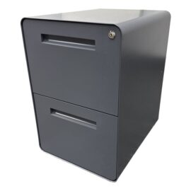 Dark Gray Steel Locking File Cabinet. Original Price:$280