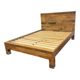 Queen Size West Elm Emmerson Reclaimed Wood Bed Frame.  Original Price: $1,500