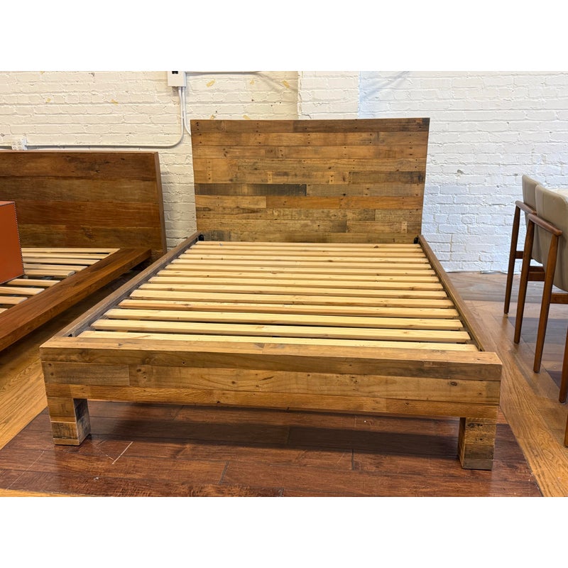 Queen Size West Elm Emmerson Reclaimed Wood Bed Frame. Original
